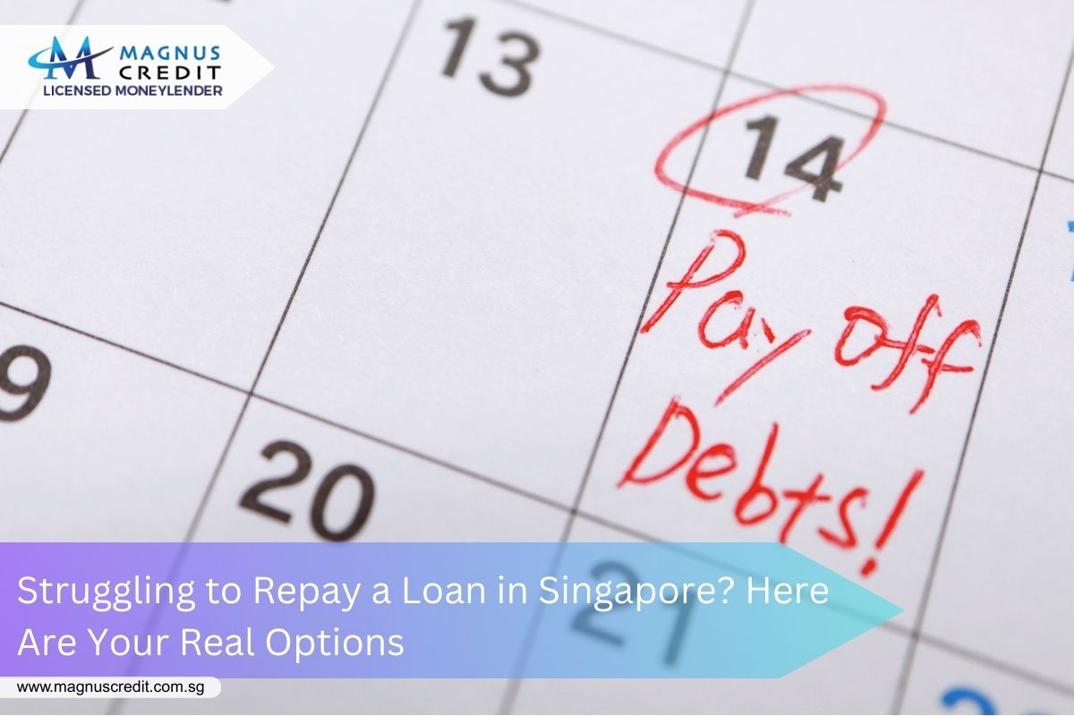 Singapore borrower reviewing debt management options with licensed moneylender